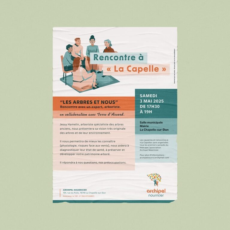 Affiche promotionnelle au format A3 conçue dans le cadre de supports de communication professionnels