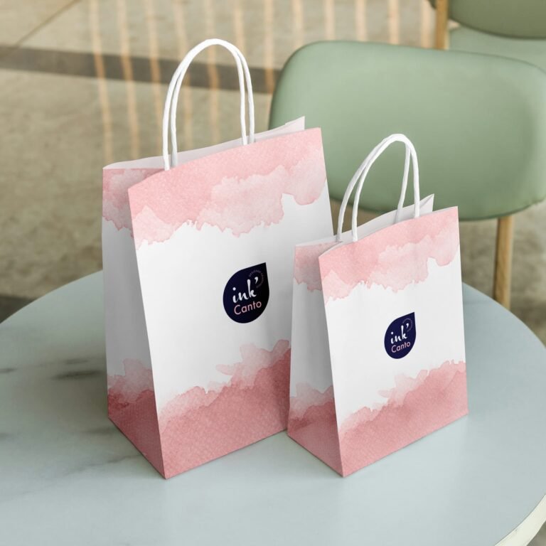 Sac personnalisé de marque conçu dans le cadre de supports de communication visuelle